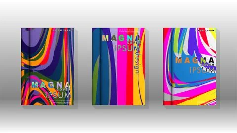 Abstract cover with wave elements. book design concept. Futuristic business l 스톡 일러스트