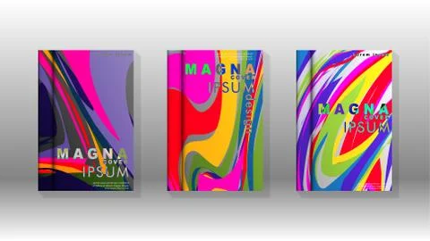 Abstract cover with wave elements. book design concept. Futuristic business l Stock Illustration