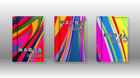 Abstract cover with wave elements. book design concept. Futuristic business l Stock Illustration