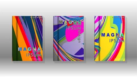Abstract cover with wave elements. book design concept. Futuristic business l 스톡 일러스트