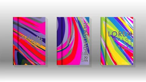 Abstract cover with wave elements. book design concept. Futuristic business l Illustrazione stock
