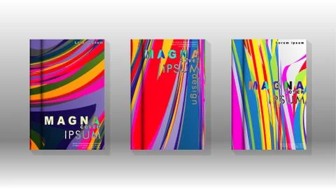 Abstract cover with wave elements. book design concept. Futuristic business l 스톡 일러스트