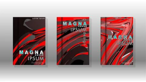 Abstract cover with wave elements. book design concept. Futuristic business l Stock Illustration