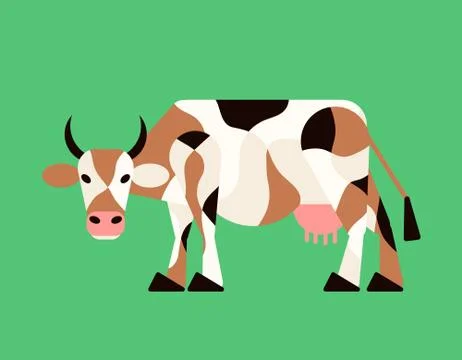Abstract cow. Vector illustration. Иллюстрация