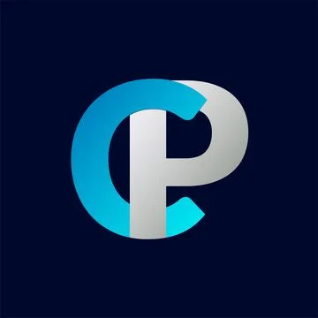Abstract CP letter logo design template. Vector Logo Illustration Stock Illustration