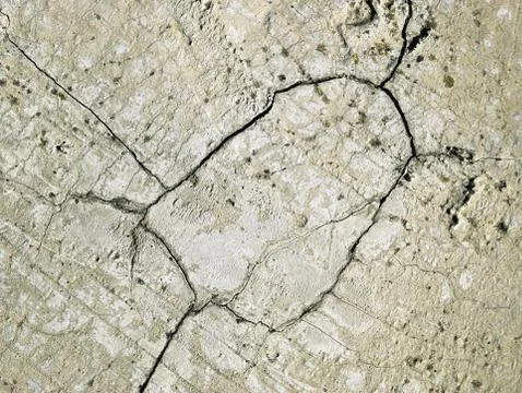 Abstract crack on the concrete surface Stock Photos