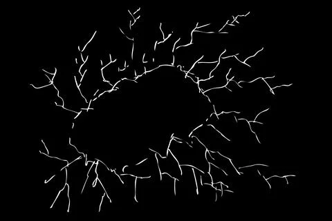 Abstract crack glass background, simple vector hand draw sketch Stock Illustration