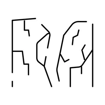 Abstract cracks concept showing broken surface lines Stock Illustration