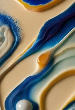 Abstract creamy textured waves pattern Stock Illustration