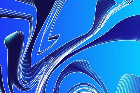 Abstract creative 3d cool gradient blue color background design vector Stock Illustration