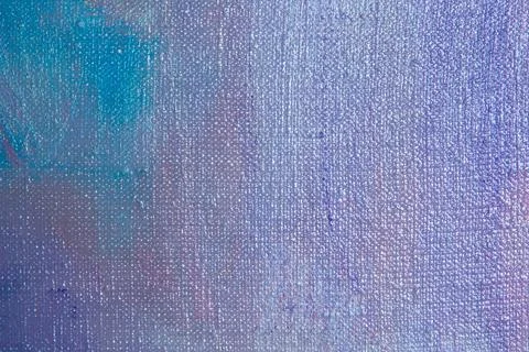 Abstract creative background: chaotic stains of oil paint on linen canvas wit Stock Photos
