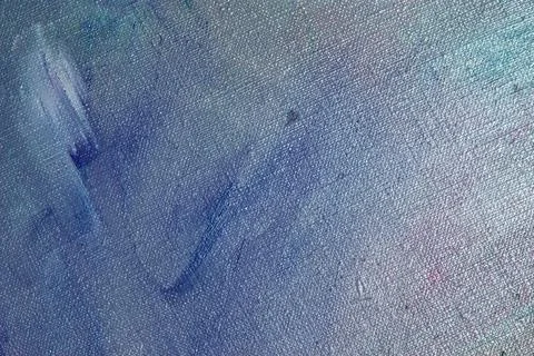 Abstract creative background: chaotic stains of oil paint on linen canvas wit Stock Photos