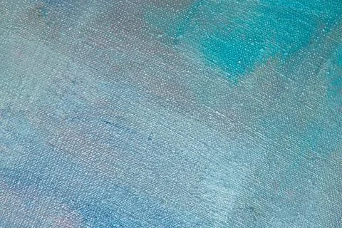 Abstract creative background: chaotic stains of oil paint on linen canvas wit Stock Photos