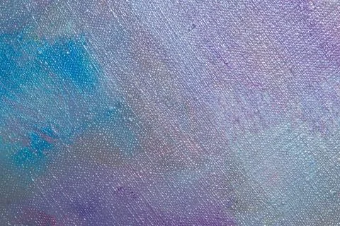 Abstract creative background: chaotic stains of oil paint on linen canvas wit Foto stock