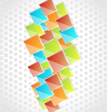 Abstract creative background with colorful square Illustrazione stock