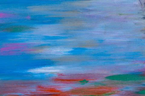 Abstract creative background: light bright chaotic spots of oil paint on line Stock Photos