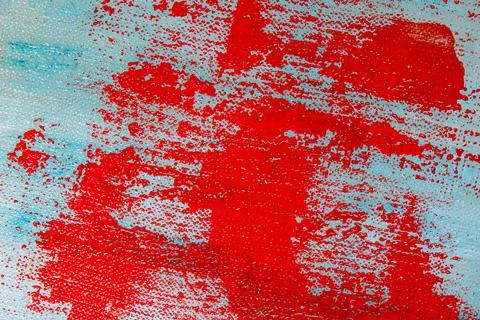 Abstract creative background: red blurred stains of colored primer when tonin Stock Illustration