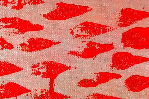 Abstract creative background: red blurred stains of colored primer when tonin Stock Photos