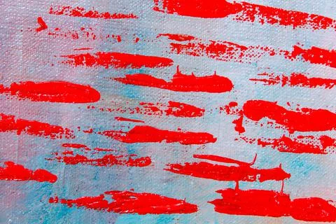 Abstract creative background: red blurred stains of colored primer when tonin Stock Photos