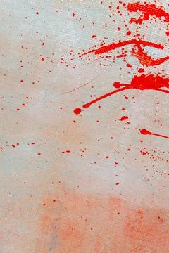 Abstract creative background: red blurred spots and splashes with stains of c Stock Photos
