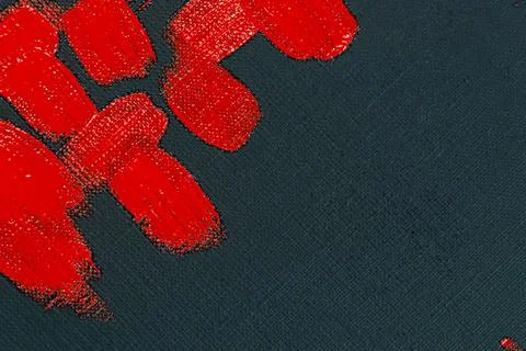 Abstract creative background: red spots, strokes and splashes of colored prim Stock Photos