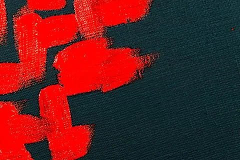 Abstract creative background: red spots, strokes and splashes of colored prim Foto stock