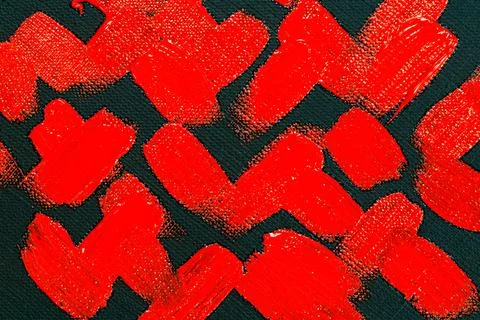 Abstract creative background: red spots, strokes and splashes of colored prim Stock Photos