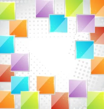 Abstract creative background with squares Stock Illustration