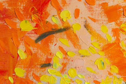 Abstract creative background: streaks and strokes of bright oil paint on line Stock Photos