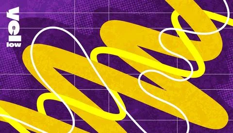 Abstract Creative Background with Wavy Lines, Halftones and Texture Effects Illustrazione stock