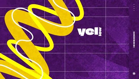 Abstract Creative Background with Wavy Lines, Halftones and Texture Effects Illustrazione stock