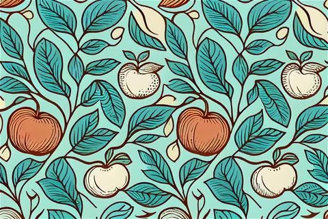 Abstract creative beautiful fruit pattern Illustrazione stock
