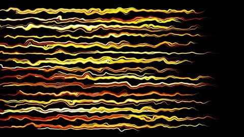 Abstract creative bg with curled lines like yellow trails on surface. Lines form 스톡 일러스트