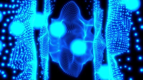 Abstract creative blue wavy dots. Stock Footage 116028128