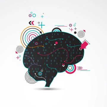 Abstract creative  brain concept. Vector Stockillustratie