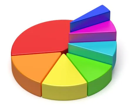 Abstract creative colorful pie chart in form of stairs Stock Illustration