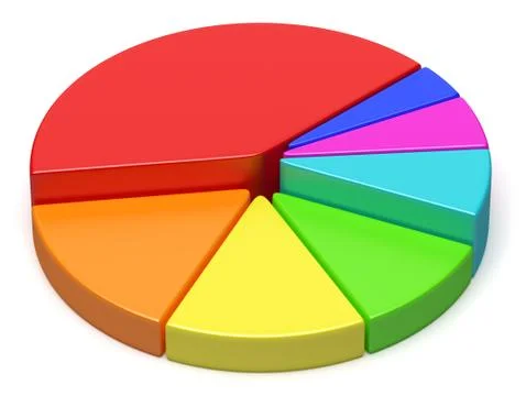 Abstract creative colorful pie chart Stock Illustration