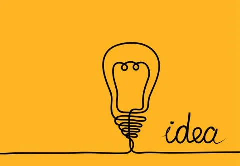 Abstract creative concept background with idea light electric bulb. Vector il Stock Illustration