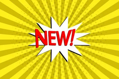 Abstract Creative concept comics pop art style blank with new text, vintage d Stock Illustration