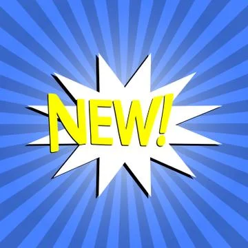 Abstract Creative concept comics pop art style blank with new text, vintage d Stock Illustration