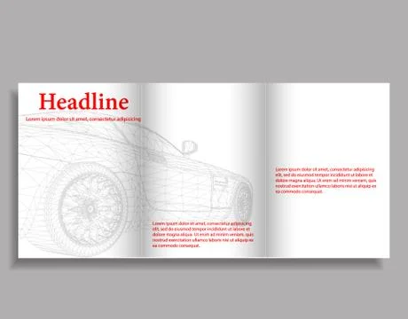 Abstract Creative concept vector background of 3d car model. Sports car Illustrazione stock