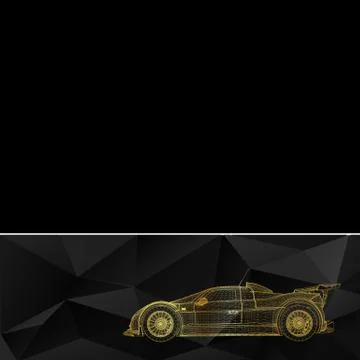 Abstract Creative concept vector background of 3d car model. Vector icons Stock-Illustration