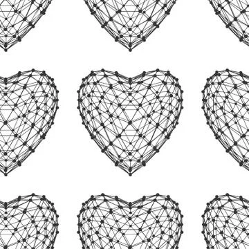 Abstract Creative concept vector background. Seamless pattern with hearts Stock-Illustration