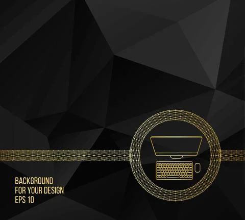 Abstract Creative concept vector background. Line icons flat design elements. イラスト素材