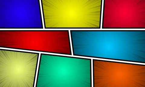 Abstract Creative concept vector comic pop art style blank with block patte.. Illustrazione stock