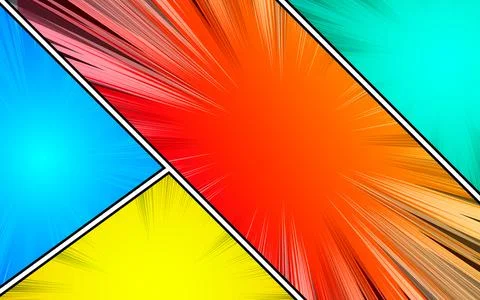 Abstract creative concept vector comic pop art style blank layout template .. Stock Illustration