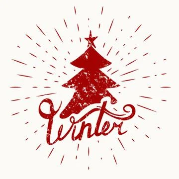 Abstract Creative concept vector design layout with text - winter. For web and Stock Illustration