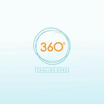 Abstract Creative concept vector image logo of 360 degrees ,360 vector logo d Stock Illustration