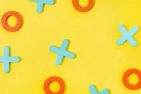 Abstract creative concept wallpaper Pattern Board Game Tic Tac Toe noughts an Foto stock