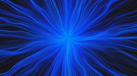 Abstract Creative Cosmic Background, 3D Rendered Blue Futuristic Backdrop Illustrazione stock